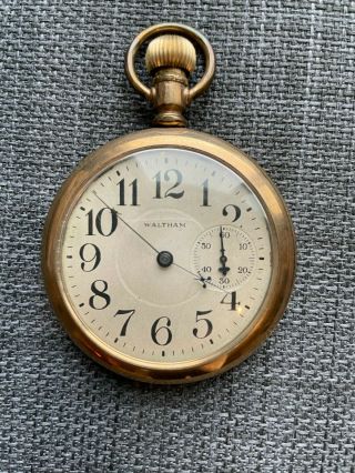 Vintage Waltham Pocket Watch,  21 Jewel,  10k Gold Filled Case,  Not