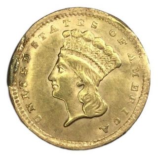 1856 $1 Type 3 Gold Indian Princess Au Ex Jewelry