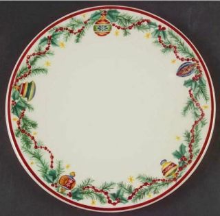 Set Of Six Pfaltzgraff Holiday Garland 8¼ " Coupe Salad Plate With Tags