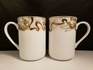 American Atelier Heavenly Hosts Set Of 2 Mug Cups 4 " H Cherubs Angels 3373