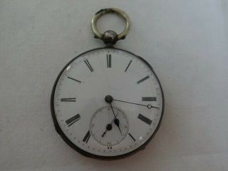 Fine Antique Swiss Silver Engraved Case Key Wind And Set Pocket Watch