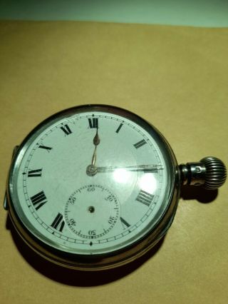 A Rare Vintage Solid Silver J.  W.  Benson.  Case Pocketwatch.  As Needing Serviced