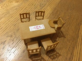 Sylvanian Families Dining Table And Chairs Set