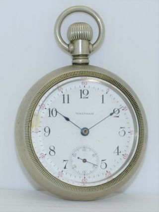 Waltham Antique Pocket Watch 18s 7j Gr 18 Mod 1883 C.  1905 Philadelphia Silverode