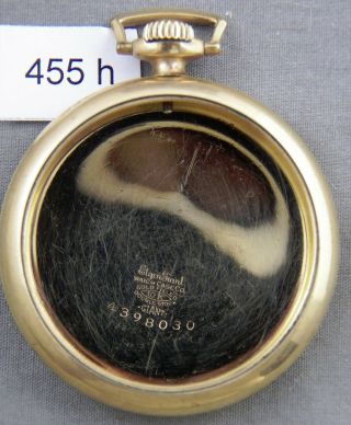Vintage Gold Filled Open Face Pocket Watch Case Only.
