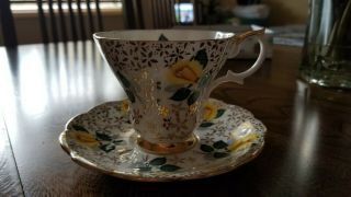 Royal Albert Bone China Yellow Rose Tea Cup And Saucer
