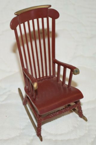 Dollhouse Miniature Marx High Back Rocking Chair