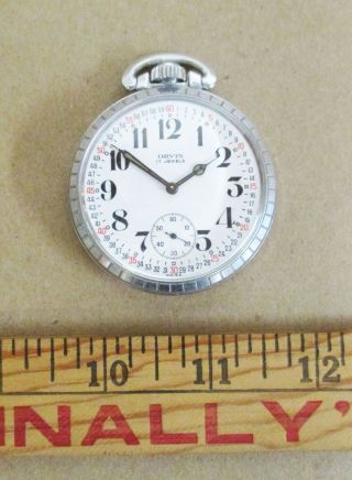 Vintage Orvin 17 Jewel Swiss Mechanical Wind Pocket Watch