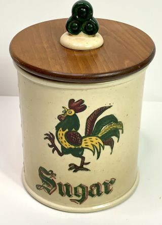 Metlox Poppytrail California Provincial Rooster Canister Sugar