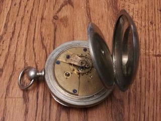 Antique Elgin Pocket Watch Key Wind Large Elgin National Small Second Hand Vtg