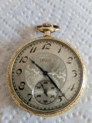 1923 Elgin Grade 303 Mod 3 12s 7 Jewels Pocket Watch Or Restoration