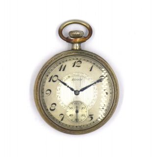 Antique Art Deco Elgin Grade 291 Pocket Watch Fancy Dial 14k Gold Filled C1926