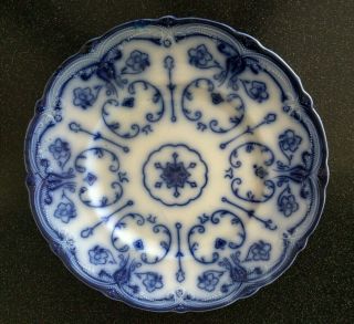 Antique Wharf Pottery England Flow Blue Conway Dinner Plate