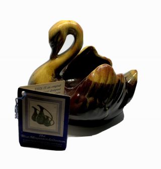 Vintage Blue Mountain Pottery Harvest Gold Swan/ Ek