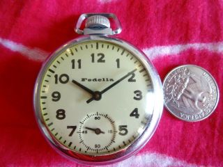 Vintage Pocket Watch Fedella Ingraham