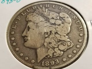 1893 O Morgan Silver Dollar,  Semi Key Date Inv11 S1113