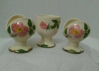Franciscan Desert Rose Candle Holders Set Of 2,  1 Egg Cup Made In Usa
