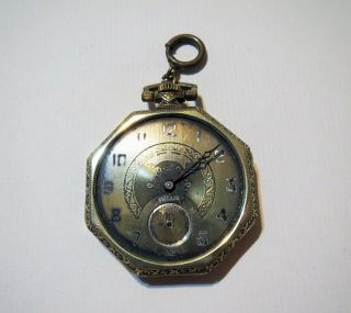 Antique 21 Jewels 14k Gold Filled Illinois Pocket Watch Co - Parts Repair