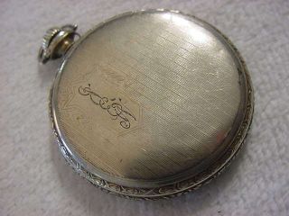 Vintage 14k Gold Fd Large Antique Pre 1920 Art Deco Elgin Pocket Watch