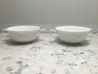 Coalport Countryware White Bone China Soup Bowls Set Of 2