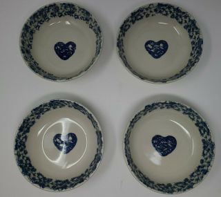 Folk Craft Hearts By Tienshan Soup Cereal Bowl Set Of 4