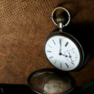 Vintage Key - Wind Pocket Watch W/ Sterling Silver Case By Robert 75577