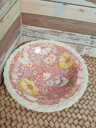 Vernon Kilns Cosmo Floral Pattern Handpainted Glaze Small Bowl California Chintz