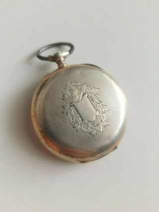 Antique Rare Ottoman? Turkish? Swiss Made? Silver Case Pocket Watch