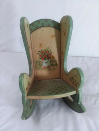 Miniature Hand Painted Rocking Chair