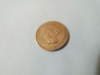 1857 $1 Indian Princess Head Gold Dollar