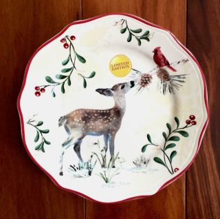 Better Homes & Gardens Limited Edition Christmas Deer Salad Plate