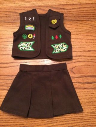 Brownie Girl Scout 4 Pc Adorable Set for American Girl doll or 18” doll. 2