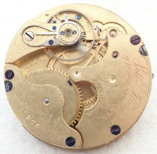 Antique 18s Seth Thomas Hunter Pocket Watch Movement Parts