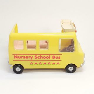 Sylvanian Families Nursery School Bus Yellow Kids Playset Model Vehicle Unboxed