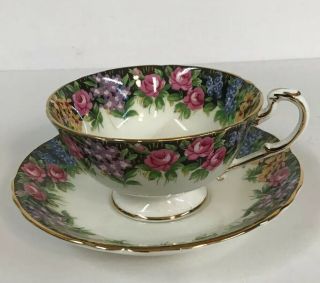 Paragon Teacup And Saucer Fine Bone China England Floral Numbered