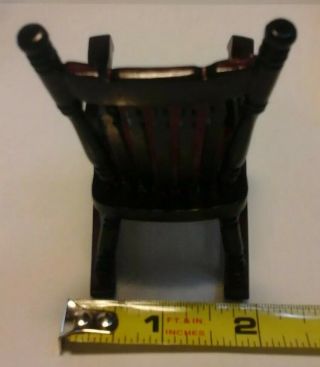 Dollhouse Miniature Rocking Chair 1:12 Scale Mahogany Wood Concord 3