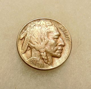 1930 Buffalo Nickel - Scarce Fs - 101 Ddo Var - Sharp Looking Coin -