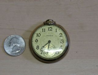 Vintage Waltham 10k Rolled Gold Plate Pocket Watch Runs 9 Jewels