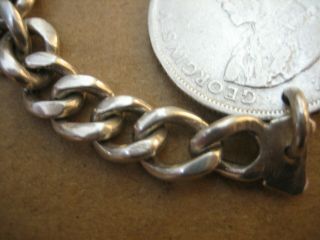 Vintage Unique Albert S/Silver Pocket Watch Chain 8.  1/4in.  Long 2