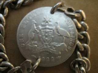 Vintage Unique Albert S/Silver Pocket Watch Chain 8.  1/4in.  Long 3