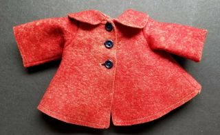 Factory Made Red Felt Jacket With Blue Buttons Patsy Compo Shirly Temple 10 12 "