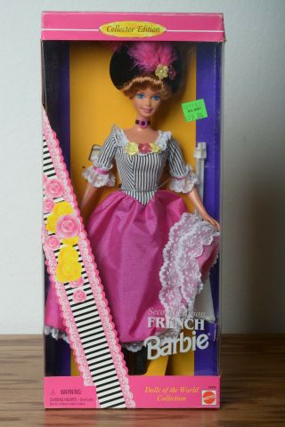 French Barbie Dolls Of The World 1996 Collector Edition Box Has Been Opened.
