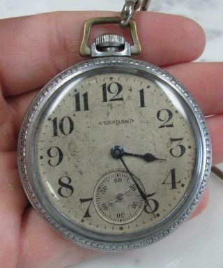 Antique Standard Pocket Watch w/ 7 - 1/4 