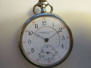 Herbert Hall Co.  Pasadena 15 Jewels Vintage Pocket Watch 2 - 5