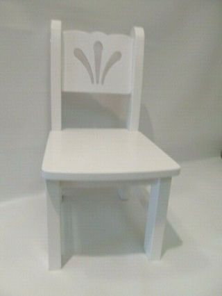 12 Inch White Painted Wooden Doll Or Bear Chair Flur - De - Lis