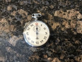 Antique Vintage Gallet 60 Second Stopwatch 2 Jewels