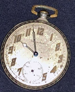 Vintage Art Deco South Bend 429 12s 19j Pocket Watch Gold Filled Case