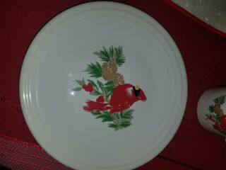 Fiesta Ware Belk Exclusive Holiday Cardinal 9 Inch Luncheon Plate.  With Tags
