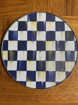 Trivet Hot Plate Mackenzie Childs Paper Royal Check Handcrafted