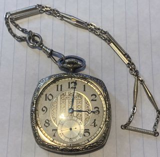 Vintage Waltham Pocket Watch & Chain Seven Jewels
